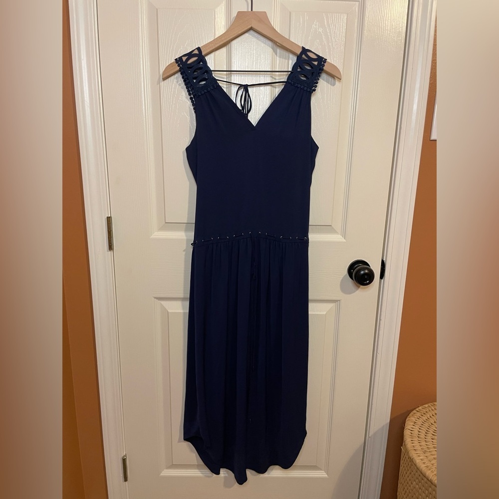 Ramy Brook Vivianne Navy V-Neck Dress Size XS